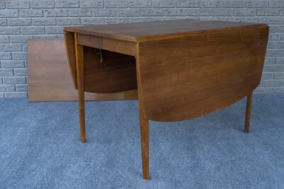 Mesa de comedor moderna de mediados de siglo Kipp Stewart Drexel Declaración hoja caída Foto 1 de 4