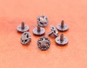 50x Western Texas Eagle Star Leathercraft Belt Shoes Rivets Stud Tack Decor 10mm - Picture 1 of 9