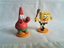 Spongebob Squarepants / Patrick  2007 Viacom PVC Figures 2" Cake Topper Krabby