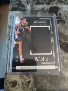 2019-20 Noir Keldon Johnson  Rookie Jumbo Material Patch RC /99 Spurs