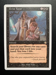 MTG Grim Tutor - MTG Starter 1999 Rare EDH Commander - Bild 1 von 2