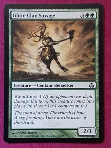 Magic The Gathering GUILDPACT GHOR-CLAN SAVAGE green card MTG - Picture 1 of 2