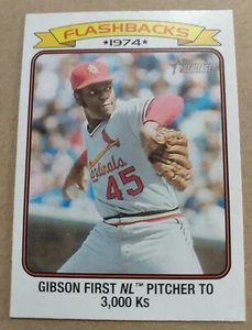 2023 Topps Heritage Bob Gibson Baseball Flashbacks BF-6 Cardinals MLB Card - Foto 1 di 7