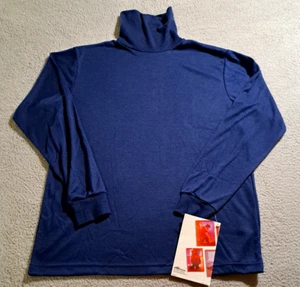 Cabela's Premium Men`s Blue Long Sleeve Turtleneck Shirt / Size L - Picture 1 of 9