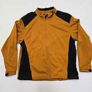 FootJoy FJ DRYJOYS Men's Full-Zip Golf Jacket Orange/Black Size XL READ - Picture 1 of 15