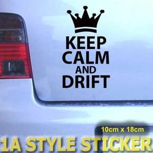 KEEP CALM AND DRIFT STICKER JDM PEGATINA COCHE INVIERNO COCHE 4X4 DUB NEUMÁTICOS DE INVIERNO  - Imagen 1 de 2