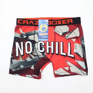 Verrückte Boxershorts Herrenunterwäsche kein Chill TV schwarz & rot XL (40/42) - Bild 1 von 3
