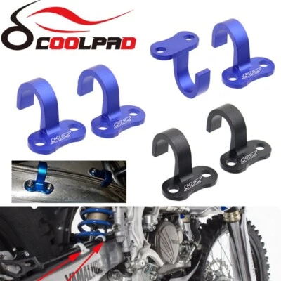 Para YAMAHA YZ 80 85 125 250 Par CNC Motocicleta Línea de Freno Trasero Manguera Abrazadera Snap Foto 1 de 4