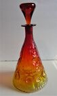 Midcentury Modern Blenko Amberina Glass Joel Myers 6924 Decanter Flame Stopper