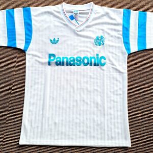 Maillot Marseille Rétro OM Panasonic 1990-1991 PAPIN 9  taille M