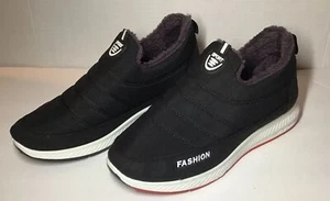 Men’s Warm Fleece Lined Slip-on Casual Boots, Sneakers, Shoes, Sz. US-8.5. NEW - Picture 1 of 8