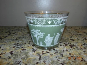 VINTAGE JEANETTE GRECIAN WEDGEWOOD HELLENIC GREEN ROMAN ICE BUCKET - Picture 1 of 1