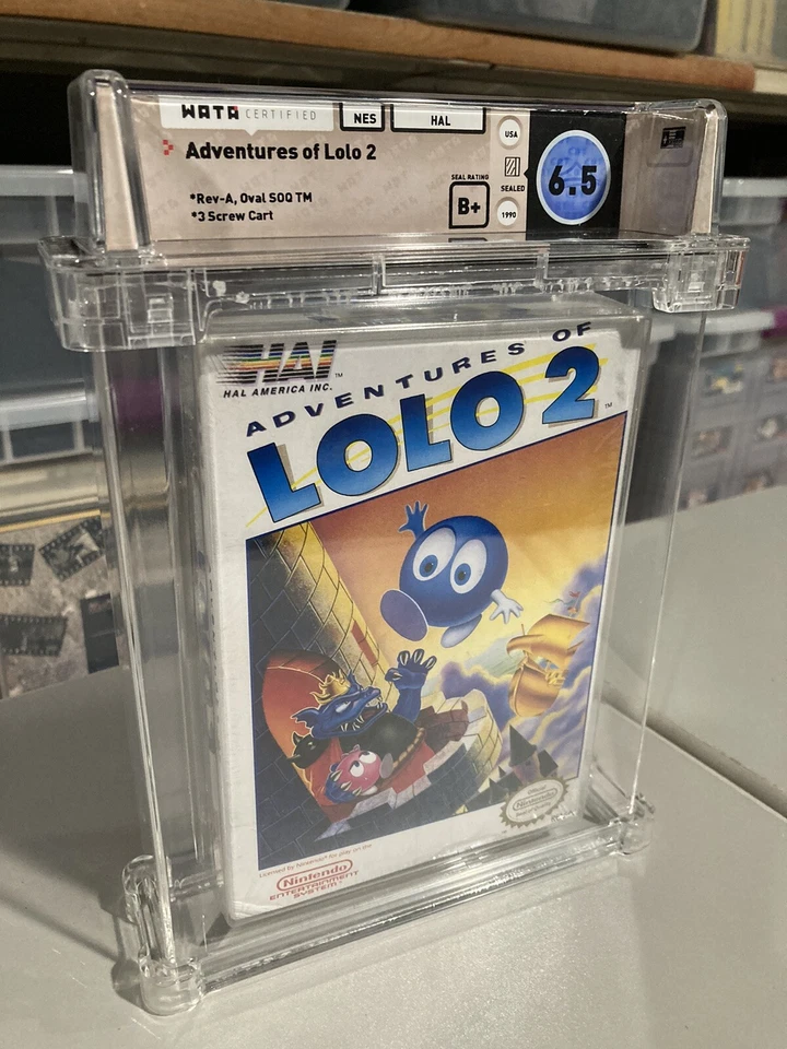 Adventures of Lolo 2 Nintendo NES New Sealed Graded Game WATA 6.5 B+ not CGC VGA - Image 1 of 4