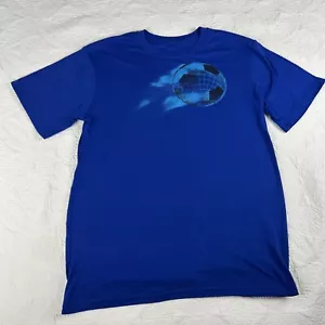 Camiseta Umbro Para Hombre (L) Azul Grande Balón de Fútbol Cuello Redondo Gráfico Y2k - Imagen 1 de 7
