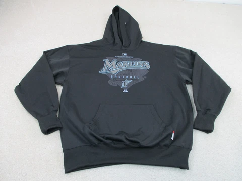 Miami Marlins Sweater Adult Extra Large Black MLB Baseball Sweatshirt Mens A46 Cover