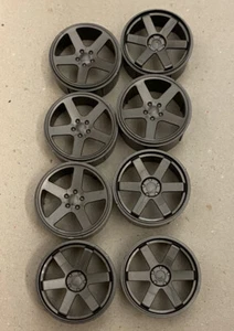 HPI 1/18 Micro RS4 2 Sets Black Wheel Set Vintage RC Car Wheels Brand New - Picture 1 of 2