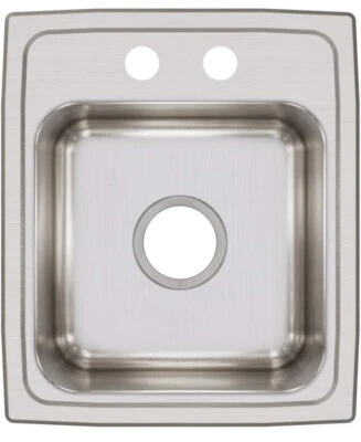 Elkay Lustertone Classic Stainless Steel 15 x 17-1-2 x 5-1-2 Single Bowl Drop-in - Изображение 1 из 4