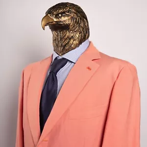 NWT $3250 ISAIA Cotton and Linen Semi-lined Sport Coat Pink 42US/52IT - Picture 1 of 20
