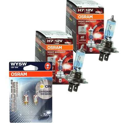 2X OSRAM NIGHT BREAKER LASER H7 130% Diadem Chrome WY5W Glühbirne Lampe - Bild 1 von 4