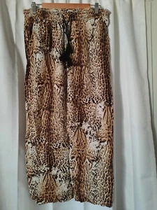 New Direction Animal Print Pull On Pajama Lounge Pants - Picture 1 of 5