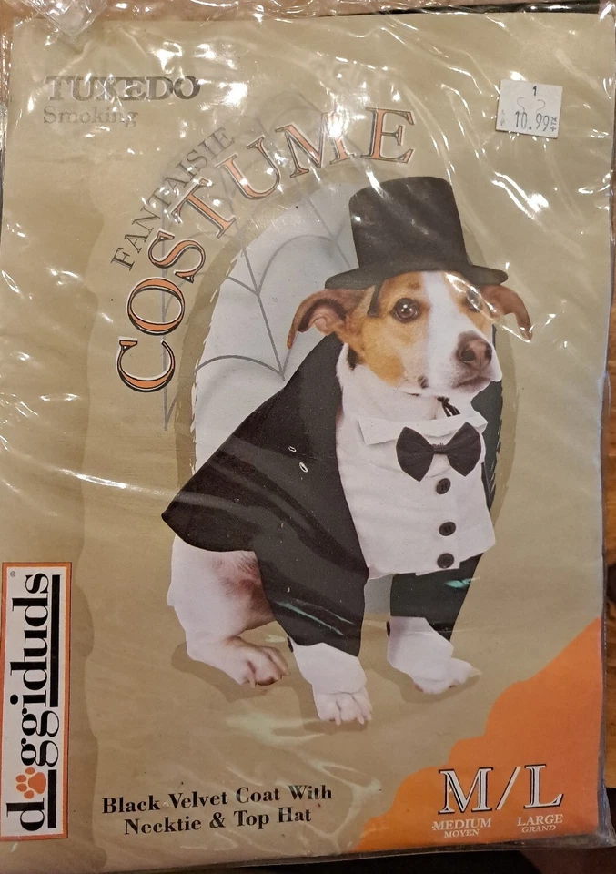 Doggiduds Halloween Perro Disfraces Mascota ESMOQUIN FUMAR Vestir Cachorro Divertido Sombrero M/L Foto 1 de 4