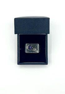 Anime Ryuk From Death Note Inspired 1.00ct Amethyst Silver 925 Ring - Picture 1 of 5