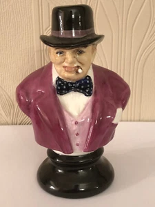 Michael Sutty WINSTON CHURCHILL Bust Mauve/Purple Jacket Limited Edition 13/250 - Picture 1 of 17