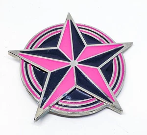 Rosa Schnalle Gürtel Stern Maritim Metall Pink und Schwarz Tattoo Sterne Schwarz Big Sailo - Bild 1 von 10