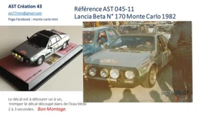DECAL 1 43 LANCIA BETA N°170 Rally WRC MONTE CARLO 1982 MONTECARLO - Picture 1 of 1