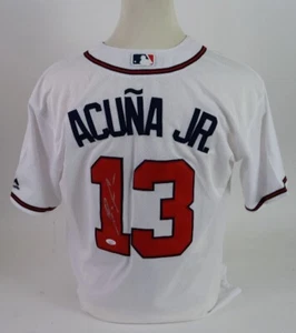 Ronald Acuña Jr. Autographed Atlanta Braves Jersey JSA COA - Picture 1 of 3