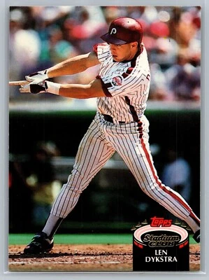1992 TOPPS STADIUM CLUB Card # 470 Len Dykstra - Philadelphia Phillies - Image 1 of 2