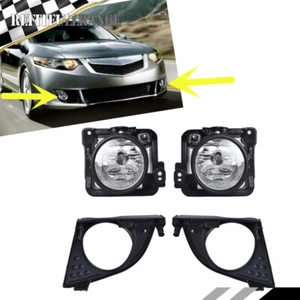 Clear Lens Pair of Fog Lights Lamps w/Bulbs&Cover kits For 2009-2010 Acura TSX - Picture 1 of 8