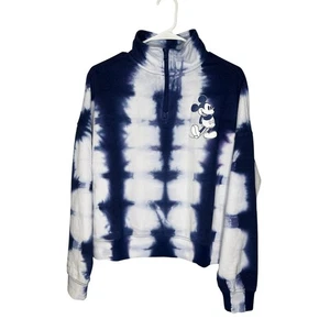 Disneyland blau Batik Mickey Mouse Half Zip Pullover - Bild 1 von 7