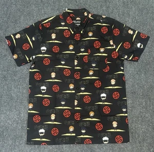 BOXLUNCH Hemd Jujutsu Kaisen Herren Medium Kurzarm Knopfleiste Crunchyroll Neu - Bild 1 von 8