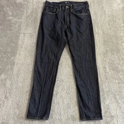 Pantalones de mezclilla GAP para hombre talla 32x32 pierna recta azul lavado oscuro algodón tiro medio Foto 1 de 4