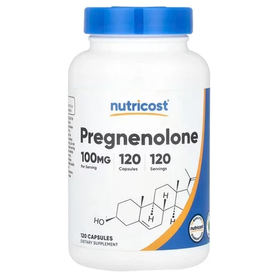 Nutricost Pregnenolone 100 MG - 120 Capsule !! CONSEGNA GRATUITA !!