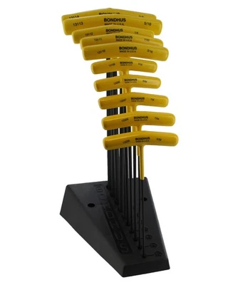 Bondhus 13190 Set of 10 Balldriver and Hex T-handles with Stand 3/32-3/8 Inch - Image 1 of 2