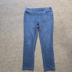 Pantalones J Jill Mujer Talla Pequeña Pequeño Azul Índigo Pierna Ajustada Elastizados Informales - Imagen 1 de 10