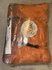 Nuova coperta premium Minky Couture SOLD OUT adulto taglia 50x60 arancione bruciato lussureggiante - Foto 1 di 3