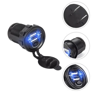 2pcs Dual USB Car Charger Dual USB Outlet Fast Charger Phone Charger with - Photo 1 sur 12