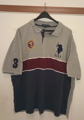 Polo dos EUA ASSN. Polo masculina pônei tamanho grande 3 cores tamanho 5XL - Imagem 1 de 3