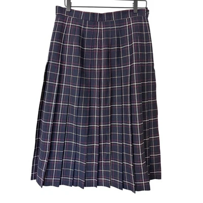 Falda midi Pitlochry Escocia plisada azul a cuadros pura lana nueva talla 18/ EE. UU. 14 Foto 1 de 4