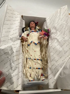 The Danbury Mint Native American Maiden Doll Morning Song - Picture 1 of 10
