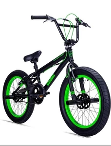 BMX Fahrrad Fatbike schwarz grün Ständer Reflektoren Bergsteiger Tokyo 20 Zoll - Bild 1 von 5