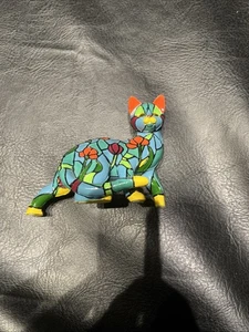 Statuina gatto Hamilton collezione Riflessi 4,5" larghezza purr-fect riflessi - Foto 1 di 9