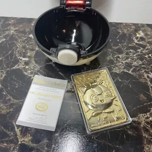 JIGGLYPUFF Pokemon 23K Gold Plated Trading Card 1999 Burger King Limited Edition - Picture 1 of 7