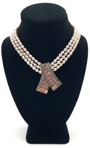 HEIDI DAUS "Keep Sparkling" Breast Cancer Awareness Necklace