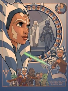 Ahsoka Star Wars Clone Wars Fine Art Print When People Need You by Karen Hallion - Picture 1 of 1