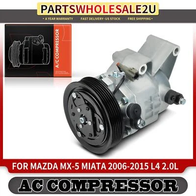 Nuevo compresor de aire acondicionado con embrague para Mazda MX-5 Miata MX-5 2006 2007-2015 6 ranuras Foto 1 de 4