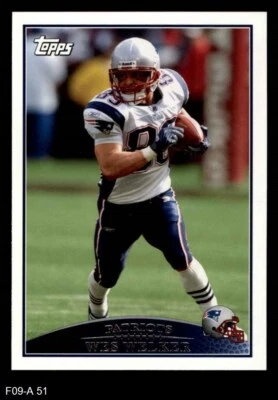 2009 Topps #51 Wes Welker Patriots Texas Tech 8 - NM/MT - Image 1 of 2